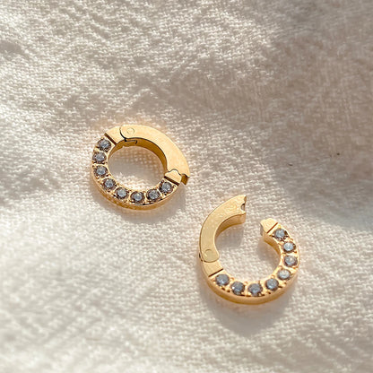 Modessie Stainless Steel Polished Design Round Cutout Clasp for DIY Bracelet Necklace Jewelry Making