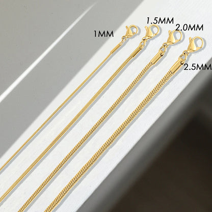 Modessie Snake Chain Choker Stainless Steel Necklace Minimalist Collar For Women Man Jewelry