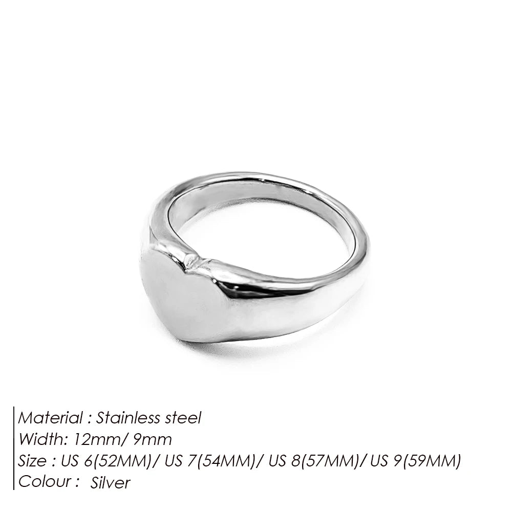 Modessie Stainless Steel Ring for Women – Hypoallergenic, Non-Tarnish, Gold or Silver Finish