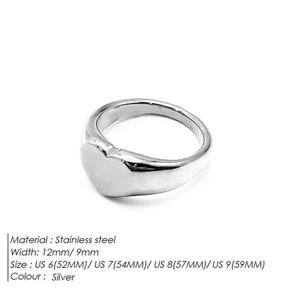 Modessie Stainless Steel Ring for Women – Hypoallergenic, Non-Tarnish, Gold or Silver Finish