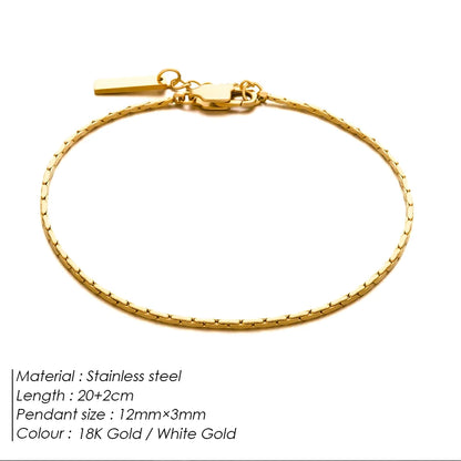 Modessie Wire Chain Bracelet  Fashion Trend Of New  Men's Bracelet Without Losing Color Jewelry