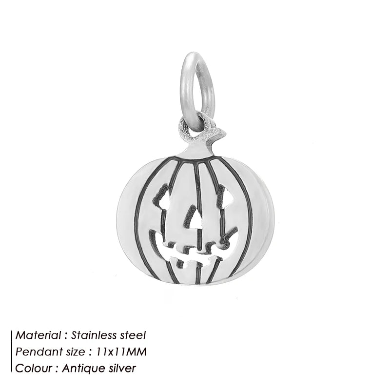 Modessie Fashion Boutique Jewelry Couple Silver Plated Small Pendant Simple Design Stainless Steel Accessories