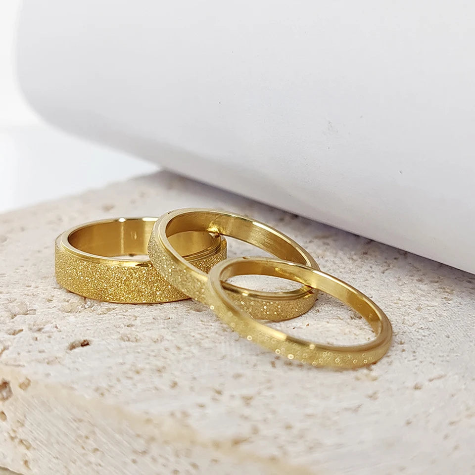 Modessie Women’s Ring – 2/3/5MM Minimalist Gold or Silver Stainless Steel Jewelry