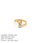 Modessie Classic Fashion Jewelry A-Z 26 Letters Ring Simple Stainless Steel Shiny Zirconia