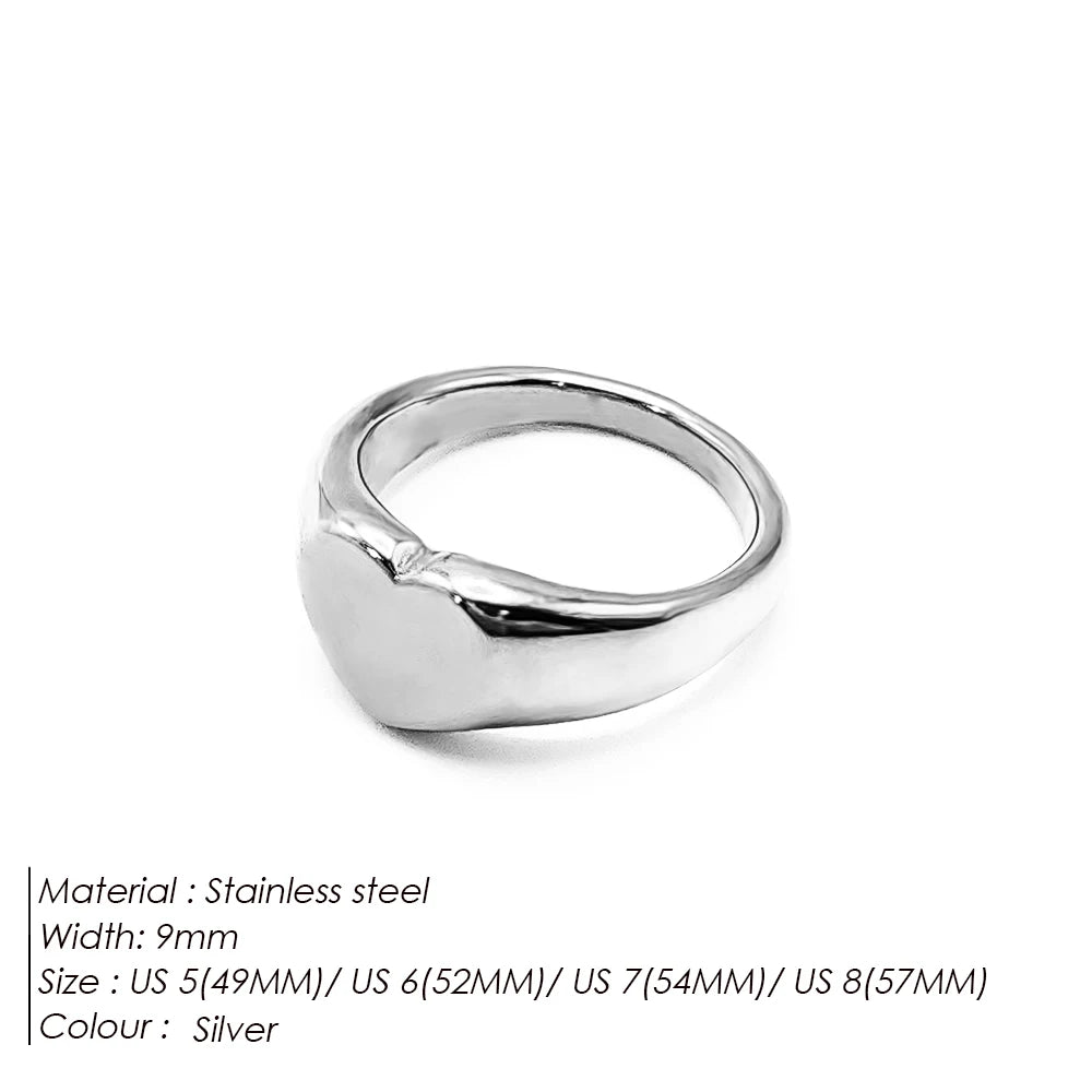 Modessie Women’s Stainless Steel Ring – Gold or Silver Plated, Waterproof, Tarnish-Resistant, Fashion Jewelry