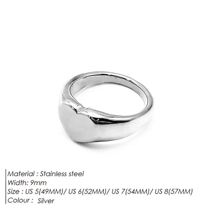 Modessie Women’s Stainless Steel Ring – Gold or Silver Plated, Waterproof, Tarnish-Resistant, Fashion Jewelry