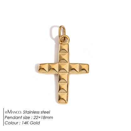 Modessie Stainless Steel Cross Charm Pendants For Bracelet Necklace Jewelry Accessories Diy Jewelry Making