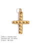 Modessie Stainless Steel Cross Charm Pendants For Bracelet Necklace Jewelry Accessories Diy Jewelry Making