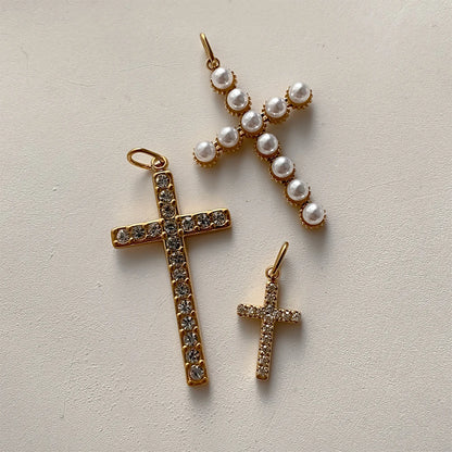 Modessie Stainless Steel Cross Charm Pendants For Bracelet Necklace Jewelry Accessories Diy Jewelry Making