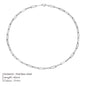 Modessie Silver Color Paperclip Link Chain Women Necklace Stainless Steel  Link chain Necklace Jewelry