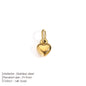 Modessie New Fashion Three-dimensional Tassel Heart Charm Pendant Stainless Steel Gold-Plated Necklace Homemade Accessories