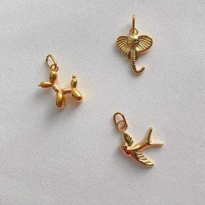 Modessie Stainless Steel Animal Snake Pendant Diy Charms for Necklace Bracelet Dangle  for Jewelry Making DIY Jewelry