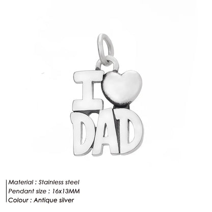 Modessie Fashion Boutique Jewelry Couple Silver Plated Small Pendant Simple Design Stainless Steel Accessories
