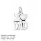 Modessie Fashion Boutique Jewelry Couple Silver Plated Small Pendant Simple Design Stainless Steel Accessories