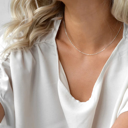 Modessie Fine Chain Necklace Stainless Steel Silver Color Plating Ladies Collar Gift Fine Jewelry