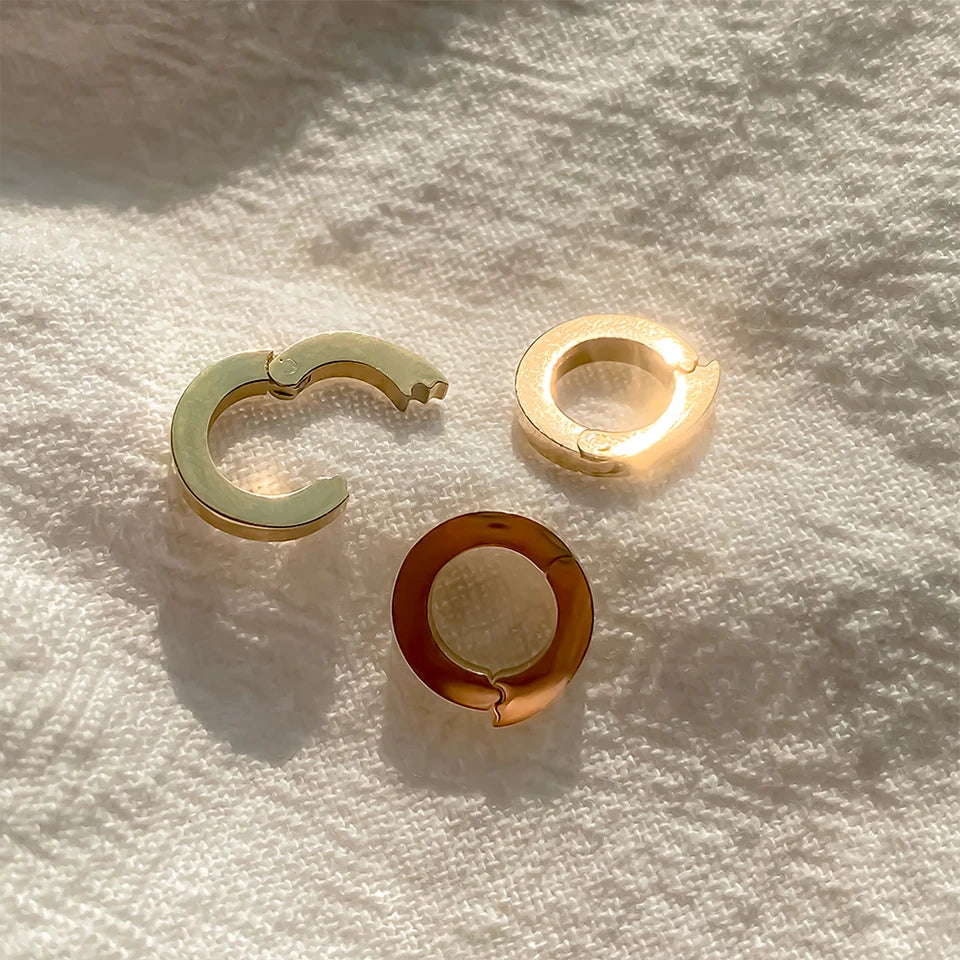 Modessie Stainless Steel Polished Design Round Cutout Clasp for DIY Bracelet Necklace Jewelry Making