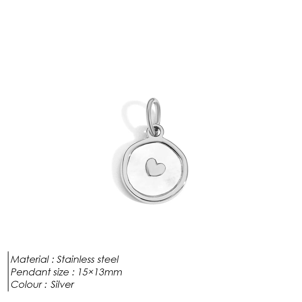 Modessie New Fashion Three-dimensional Tassel Heart Charm Pendant Stainless Steel Gold-Plated Necklace Homemade Accessories