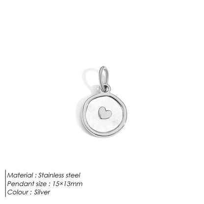 Modessie New Fashion Three-dimensional Tassel Heart Charm Pendant Stainless Steel Gold-Plated Necklace Homemade Accessories