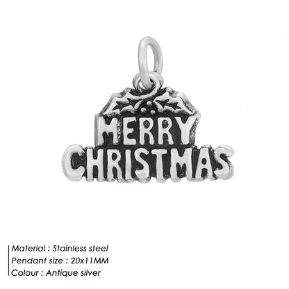 Modessie Fashion Boutique Jewelry Couple Silver Plated Small Pendant Simple Design Stainless Steel Accessories