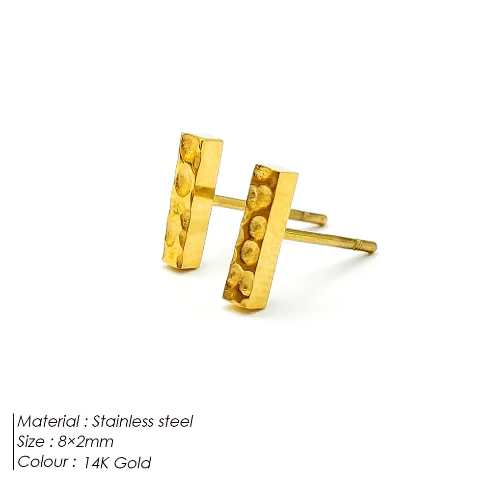 Modessie Girls Stainless Steel Stud Earrings for Women Office Small Round Earring Studs Minimalist Jewelry