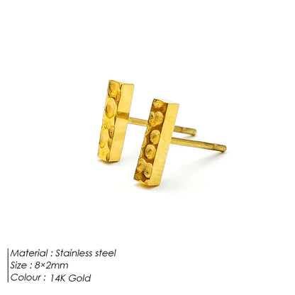 Modessie Girls Stainless Steel Stud Earrings for Women Office Small Round Earring Studs Minimalist Jewelry