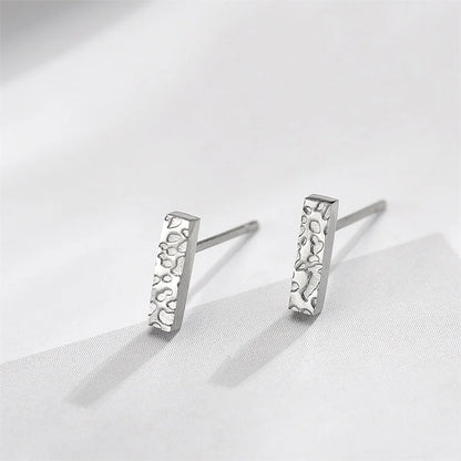 Modessie Trendy Small Geometric Stud Earrings for Women Cool Tiny Stainless Steel Square Earrings Fashion Jewelry