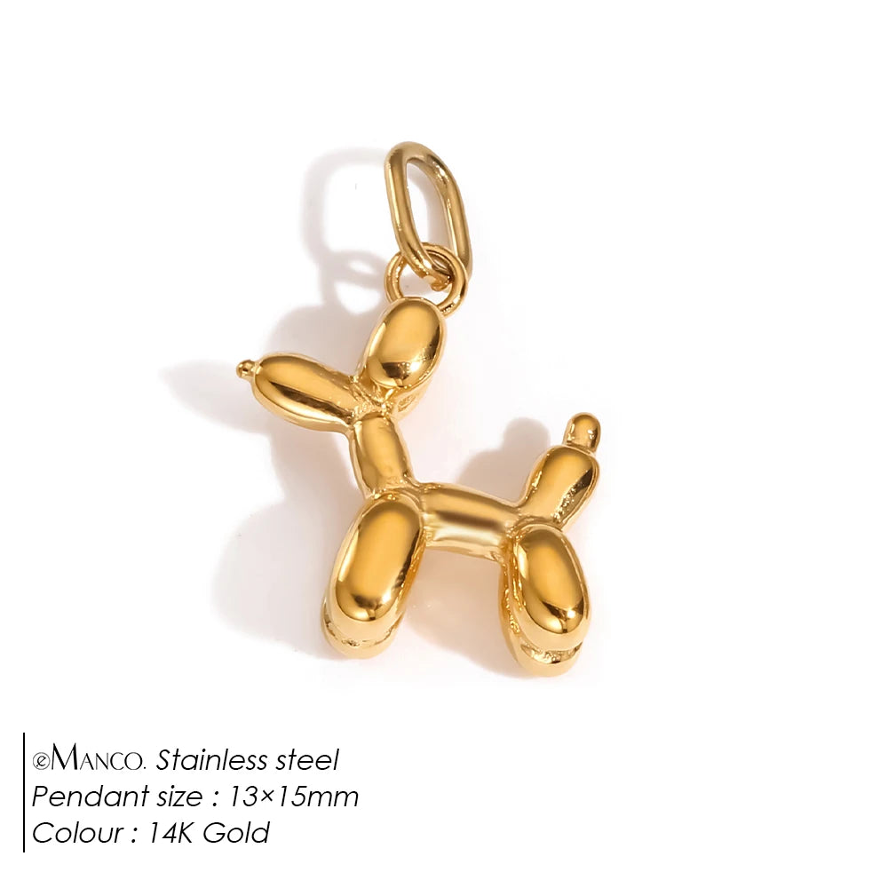 Modessie Stainless Steel Animal Snake Pendant Diy Charms for Necklace Bracelet Dangle  for Jewelry Making DIY Jewelry