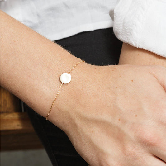 Modessie Stainless Steel Bracelets for Women Adjustable Chain Charm Bracelets Women Minimalist Round Bracelet Jewellery