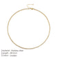 Modessie Fashion Crystal High Quality Stainless Steel Gold Plated Necklace Ladies Charming Accessories
