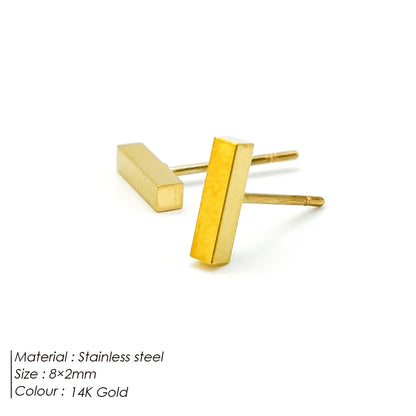 Modessie Girls Stainless Steel Stud Earrings for Women Office Small Round Earring Studs Minimalist Jewelry