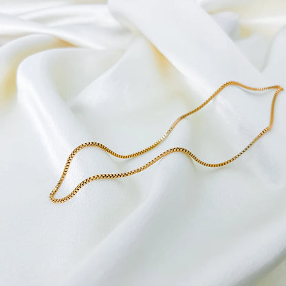 Modessie Men's Box Chain Necklace Stainless Steel Upgrade Lobster Clasp Adjustable Simple Short Accessories