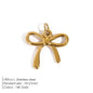 Modessie Stainless Steel Bow Charm Pendant for DIY Handmade Necklaces, Bracelets and Jewelry Making