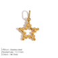 Modessie Star Sun Pendant Charms for Earrings Necklace Making Supplies Stainless Steel Gold-Plated  Diy
