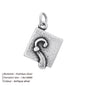 Modessie Fashion Boutique Jewelry Couple Silver Plated Small Pendant Simple Design Stainless Steel Accessories
