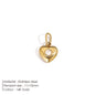 Modessie New Fashion Three-dimensional Tassel Heart Charm Pendant Stainless Steel Gold-Plated Necklace Homemade Accessories