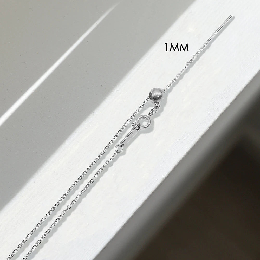 Modessie Silver Color Stainless Steel Anklet Adjustable Simple Chain Women's Fashion Gift 23CM  Dainty Chain  Anklet