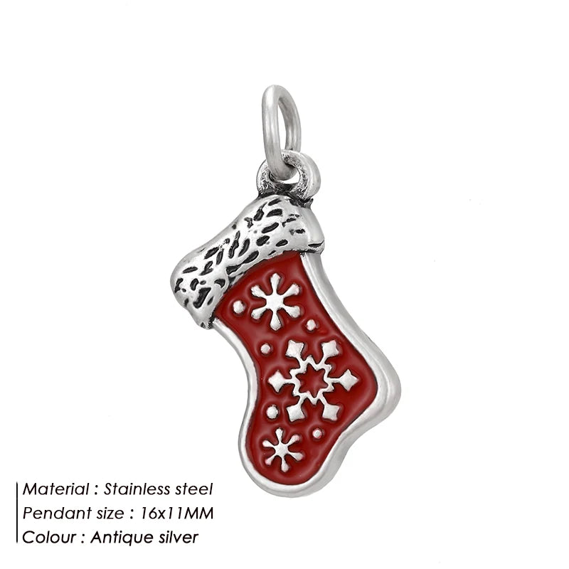 Modessie Fashion Boutique Jewelry Couple Silver Plated Small Pendant Simple Design Stainless Steel Accessories