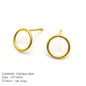Modessie Girls Stainless Steel Stud Earrings for Women Office Small Round Earring Studs Minimalist Jewelry