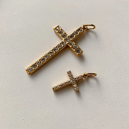 Modessie Stainless Steel Cross Charm Pendants For Bracelet Necklace Jewelry Accessories Diy Jewelry Making