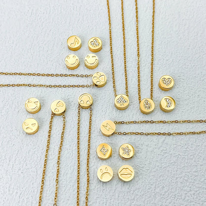 Modessie Stainless Steel Chain Bracelet – Gold or Silver Plated with Round Charm – 20 Design Options