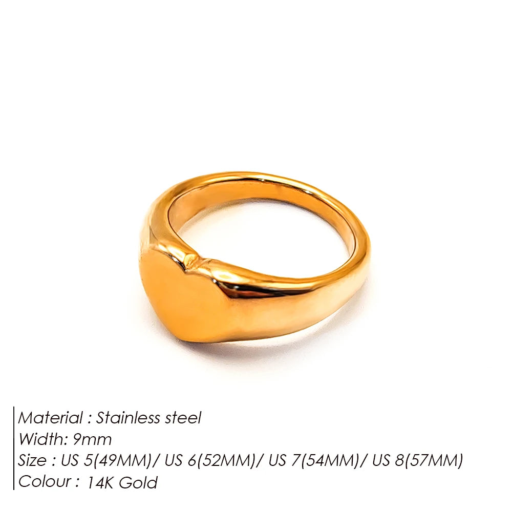 Modessie Women’s Stainless Steel Ring – Gold or Silver Plated, Waterproof, Tarnish-Resistant, Fashion Jewelry