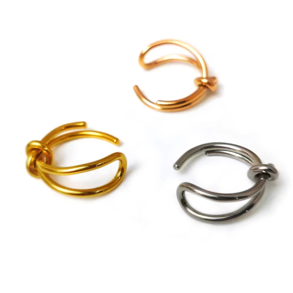 Modessie Gold/Silver Stainless Steel Braided Twist Ring for Women – Elegant, Durable, Everyday Fashion