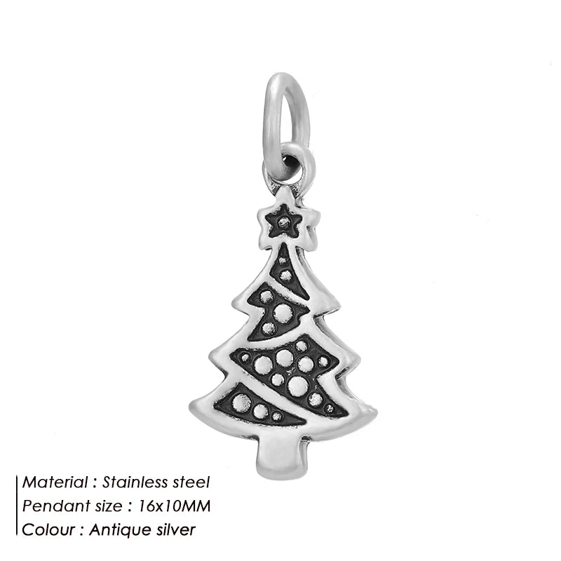 Modessie Fashion Boutique Jewelry Couple Silver Plated Small Pendant Simple Design Stainless Steel Accessories