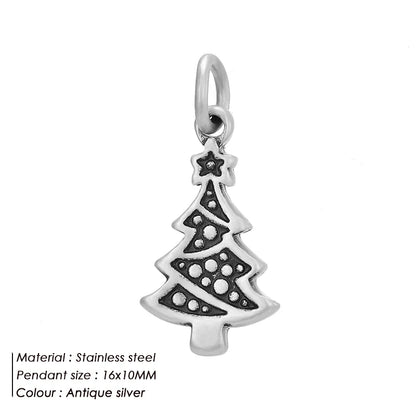 Modessie Fashion Boutique Jewelry Couple Silver Plated Small Pendant Simple Design Stainless Steel Accessories