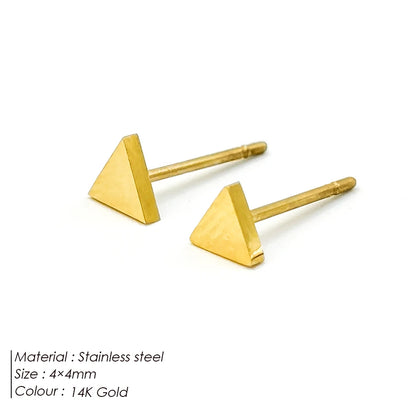 Modessie Girls Stainless Steel Stud Earrings for Women Office Small Round Earring Studs Minimalist Jewelry