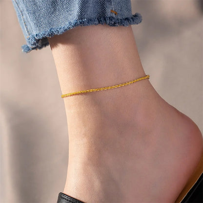 Modessie Gold/Silver Color Cauliflower Anklet Bracelet On The Leg Fashion Female Anklets Barefoot For Women Leg Chain Beach Foot Jewelry