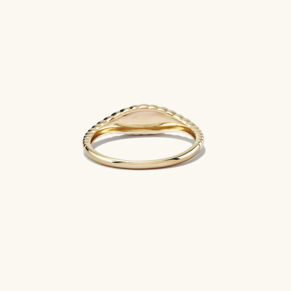 Modessie Simple Fashion Style Texture Ring Stainless Steel Tail Ring