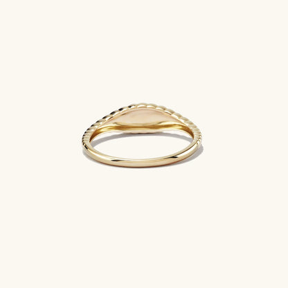 Modessie Simple Fashion Style Texture Ring Stainless Steel Tail Ring