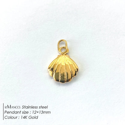 Modessie Fashion Marine Animals Charms Shell Fish Tail Hippocampus Japonicus Stainless Steel Pendants For Jewelry