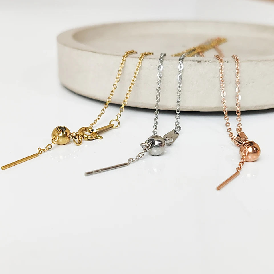 Modessie Adjustable Gold or Silver Plated Stainless Steel Chain Bracelets 18cm  For Women Wholesale Stainless Steel Jewelry Women Bracelets